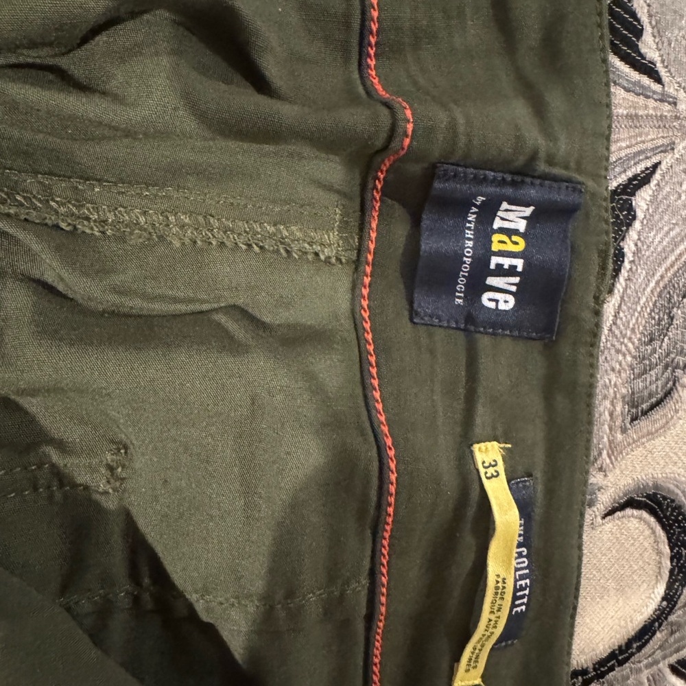 Maeve Olive Pants from Anthropology